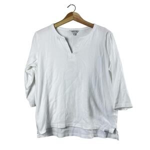 Women's White Long Sleeve Orvis Blouse M